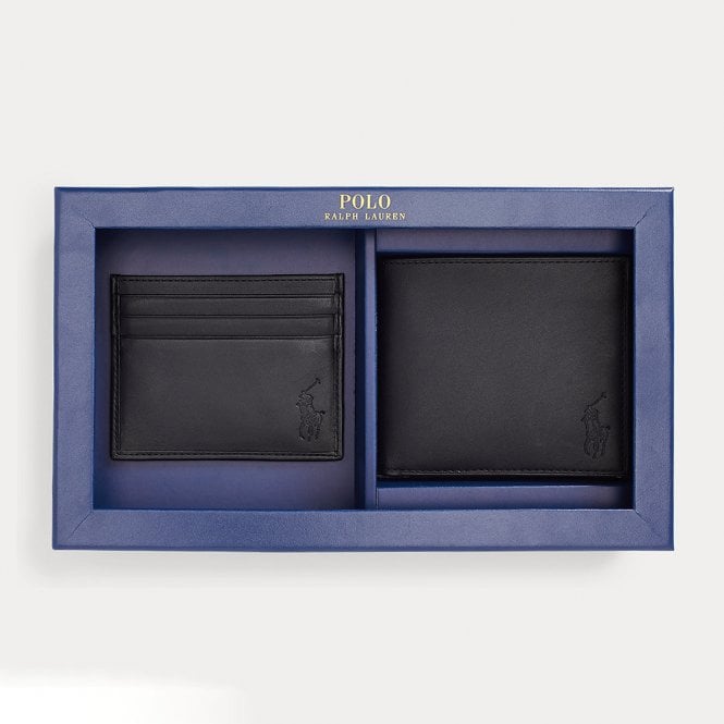 Polo Gift Box Leather Wallet & Cardholder Set