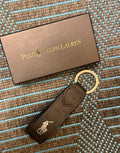 Polo Pebble Leather Keychain